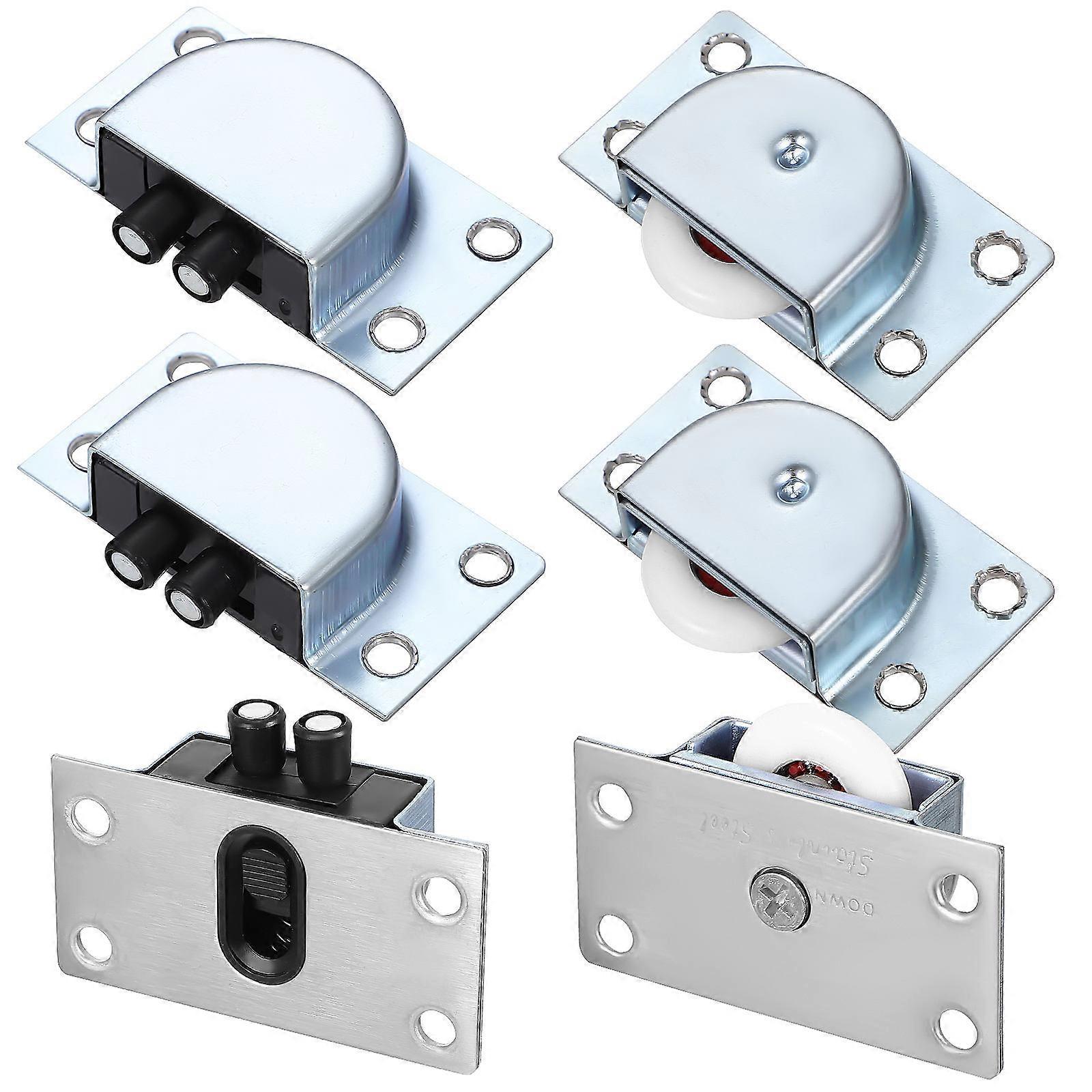 6pcs Sliding Door Rollers Replacement Wheels for Patio Barn Doors – Durable Stainless Steel & Nylon, Easy Installation, Smooth Silent Operation