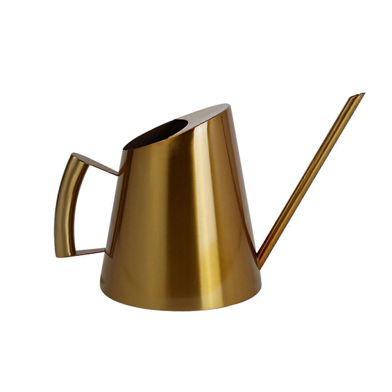 Modern flower watering can with long spout (Gold, 1500ml)