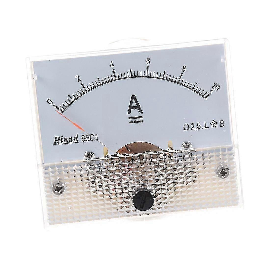 85C1 DC 0-10A Rectangle Analog Panel Ammeter Gauge