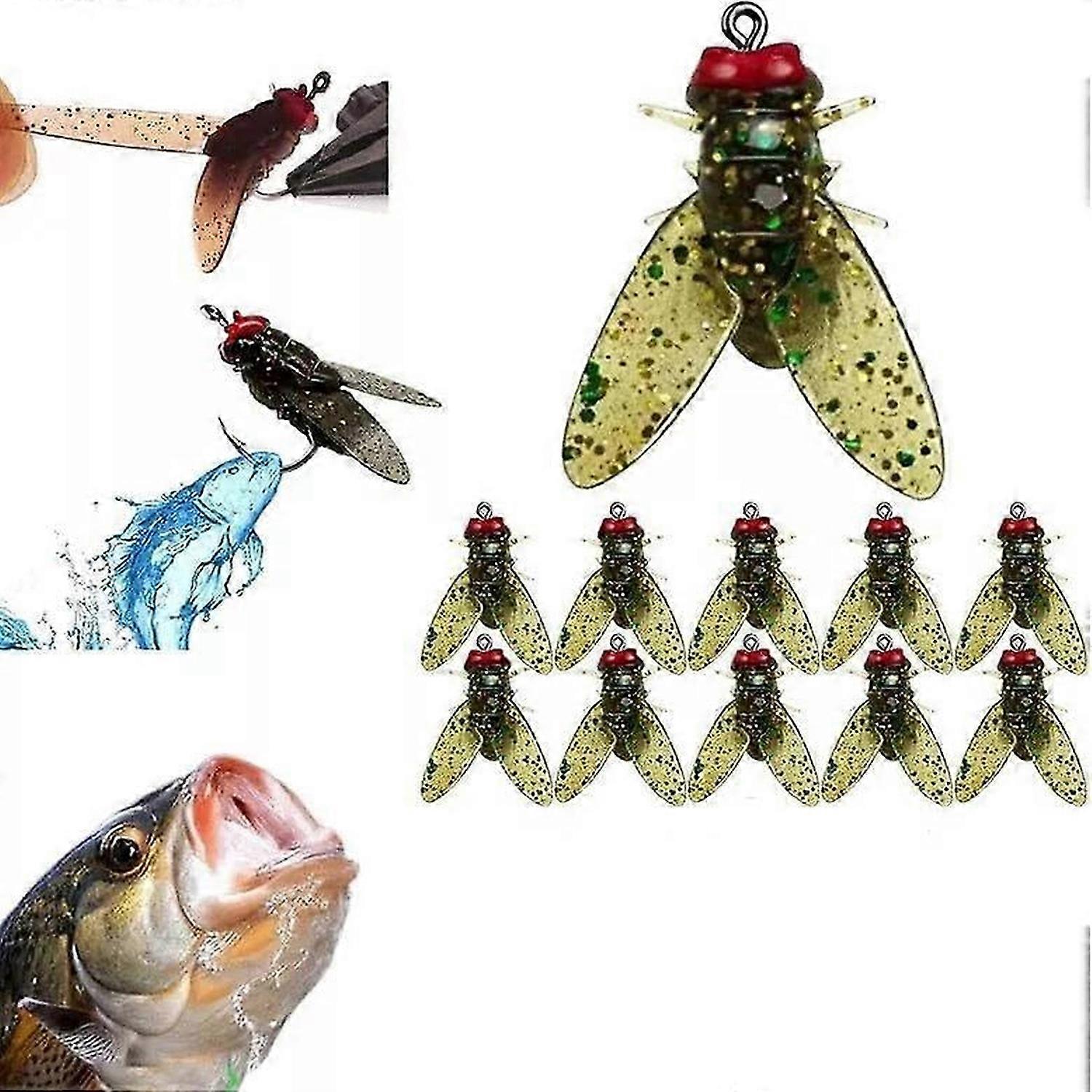20pcs Bionic Fliegenfischen Köder, Farbe Kleiner Fliegenhaken Fliegenfischen Köder
