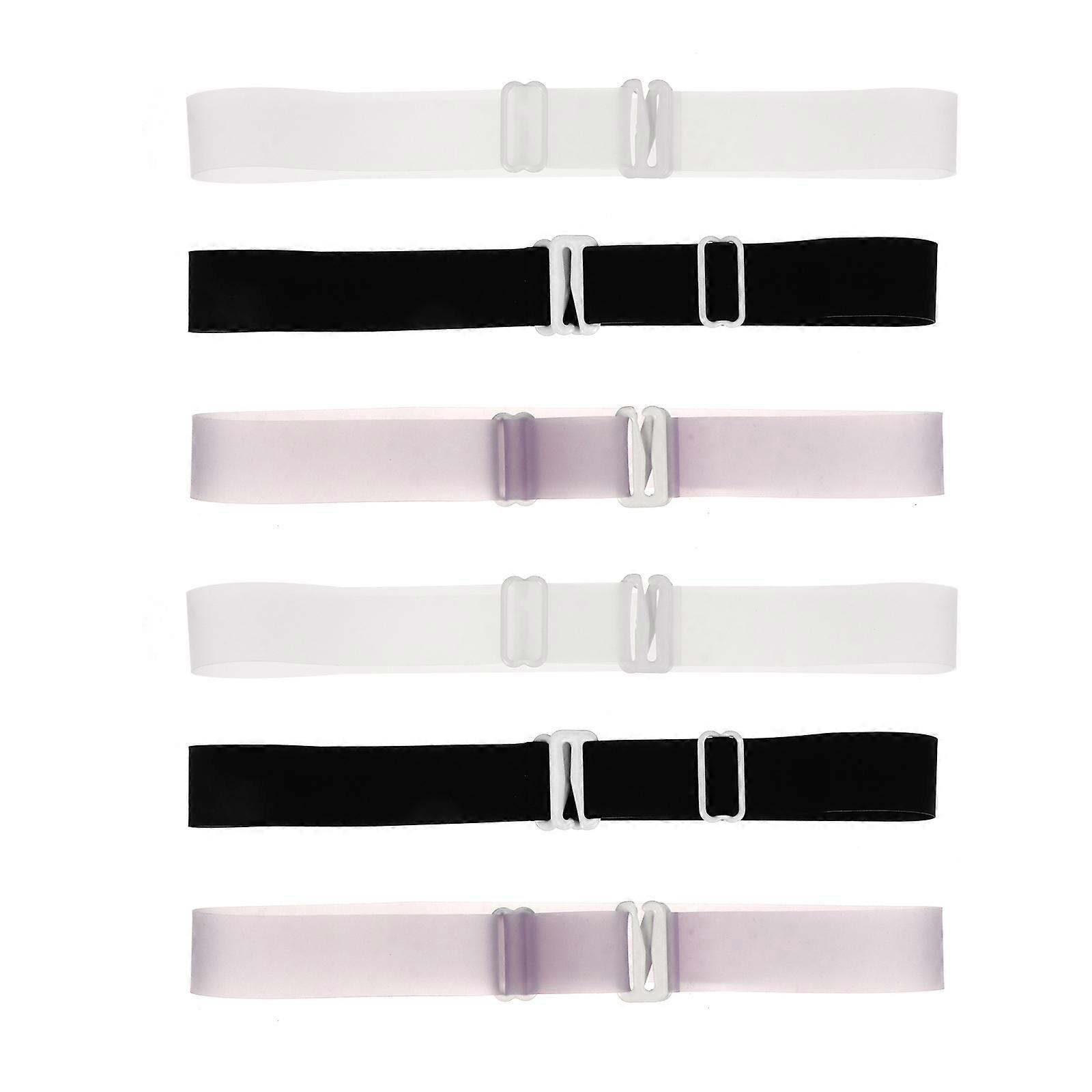 Straps For Bras Transparent Shoulder Straps Non-Slip Adjustable Support Underwear 6 Pairs