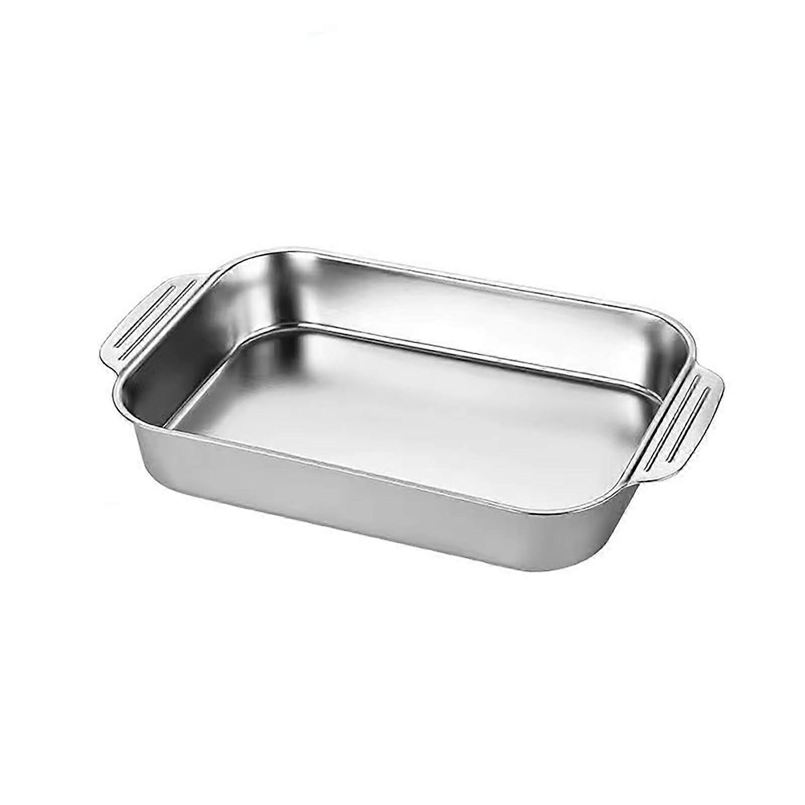 Large Capacity Deepened Steel Baking Pan NonStick, Fish Pan, Food Storage Prep Tool, MultiFunction Kitchen Accessory