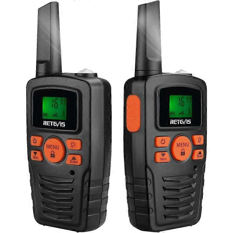Walkie Talkie, 16 Channels, Professional, VOX, LED Torch, Long Range Walkie Talkies (Black, 2 Pcs)