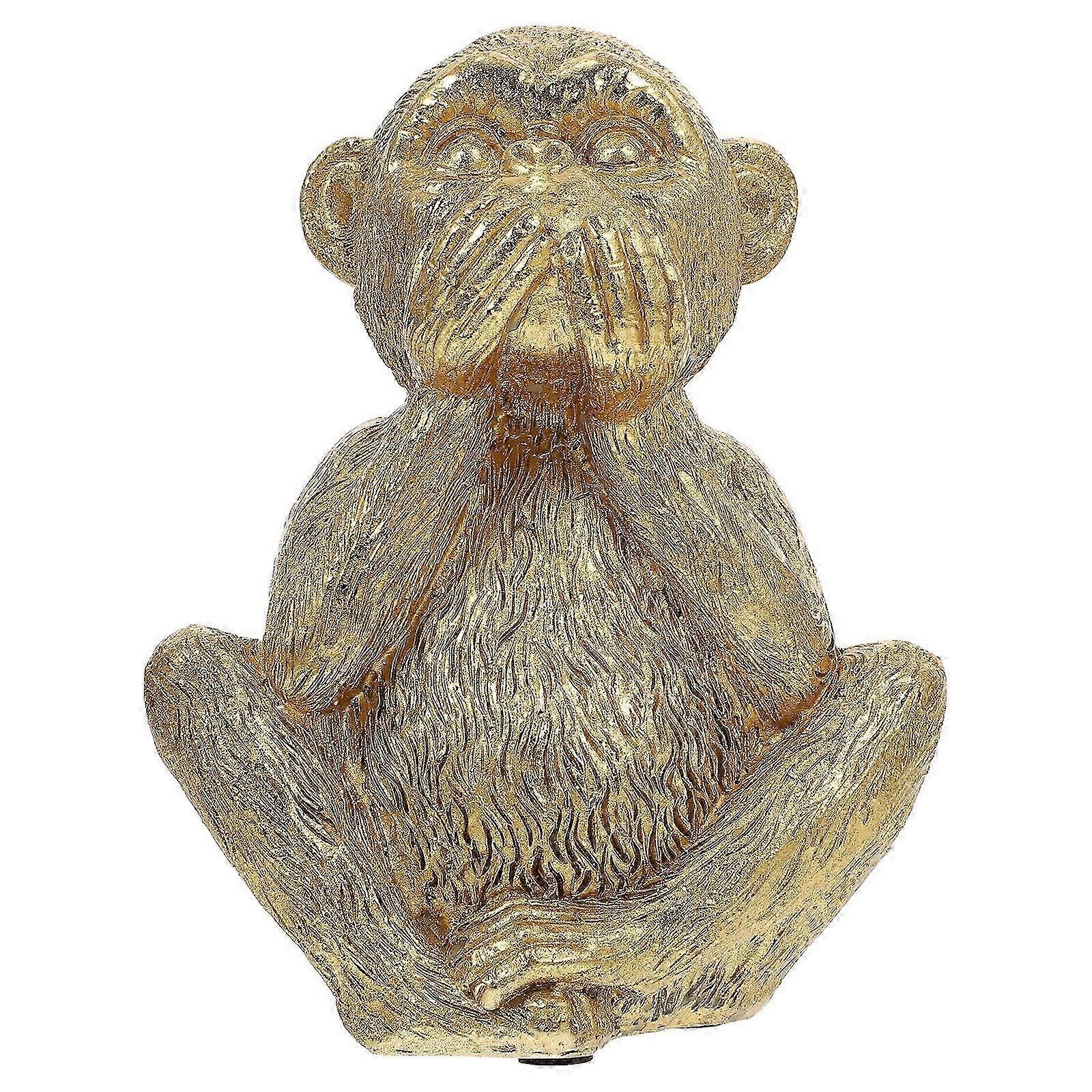 Resin Monkey Adornment Delicate Monkey Figurine Home Desktop Resin Ornament