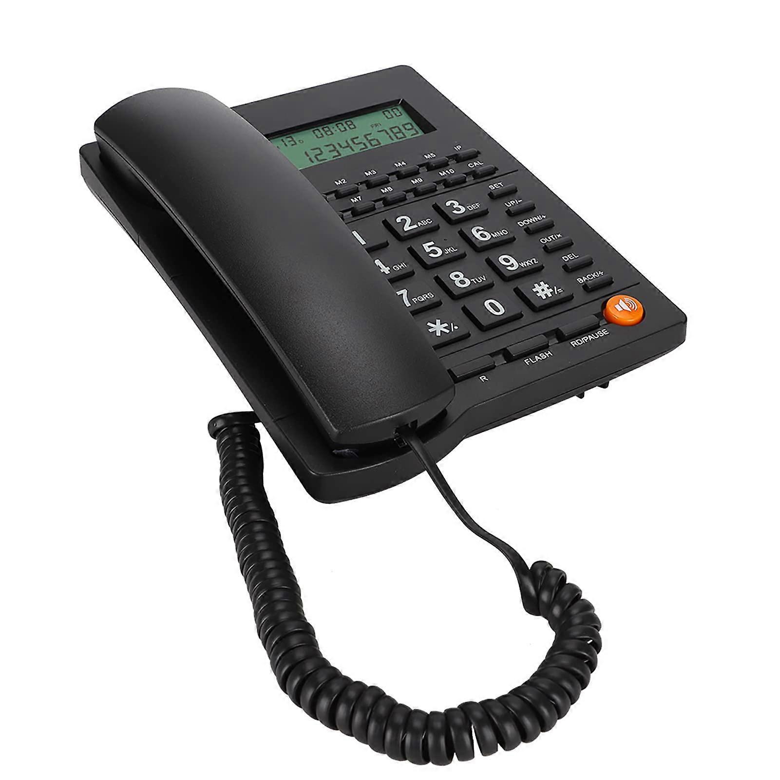 Caller ID Telephone, Corded Desk Phone With Caller ID Display, 10-Group Links, Landline Desk Phone For Home Office Hotel