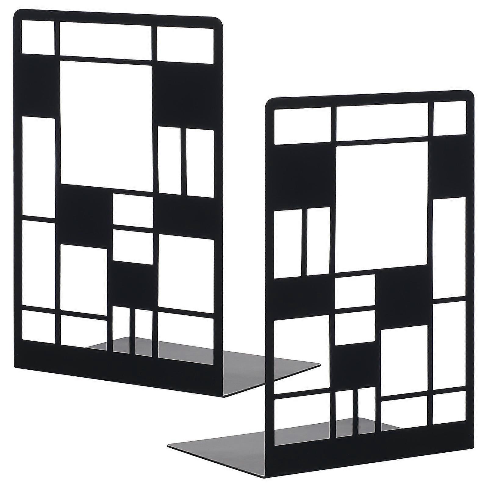 Desk Bookshelf Elegant Folder Stands Iron Construction Home Owners 1Pair