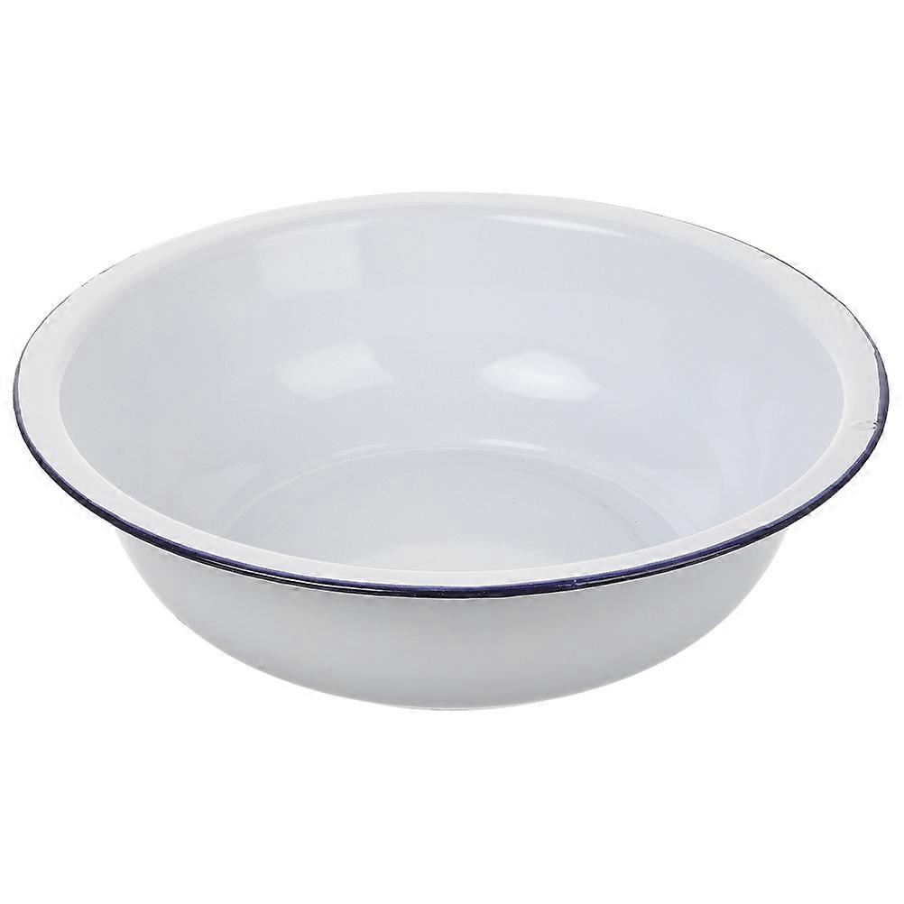 Retro Enamel Basin Vintage Metal Wash Basin for Kitchen Timeless Enamelware for Washing Vegetables Face Easy to Clean Multi Functional Design