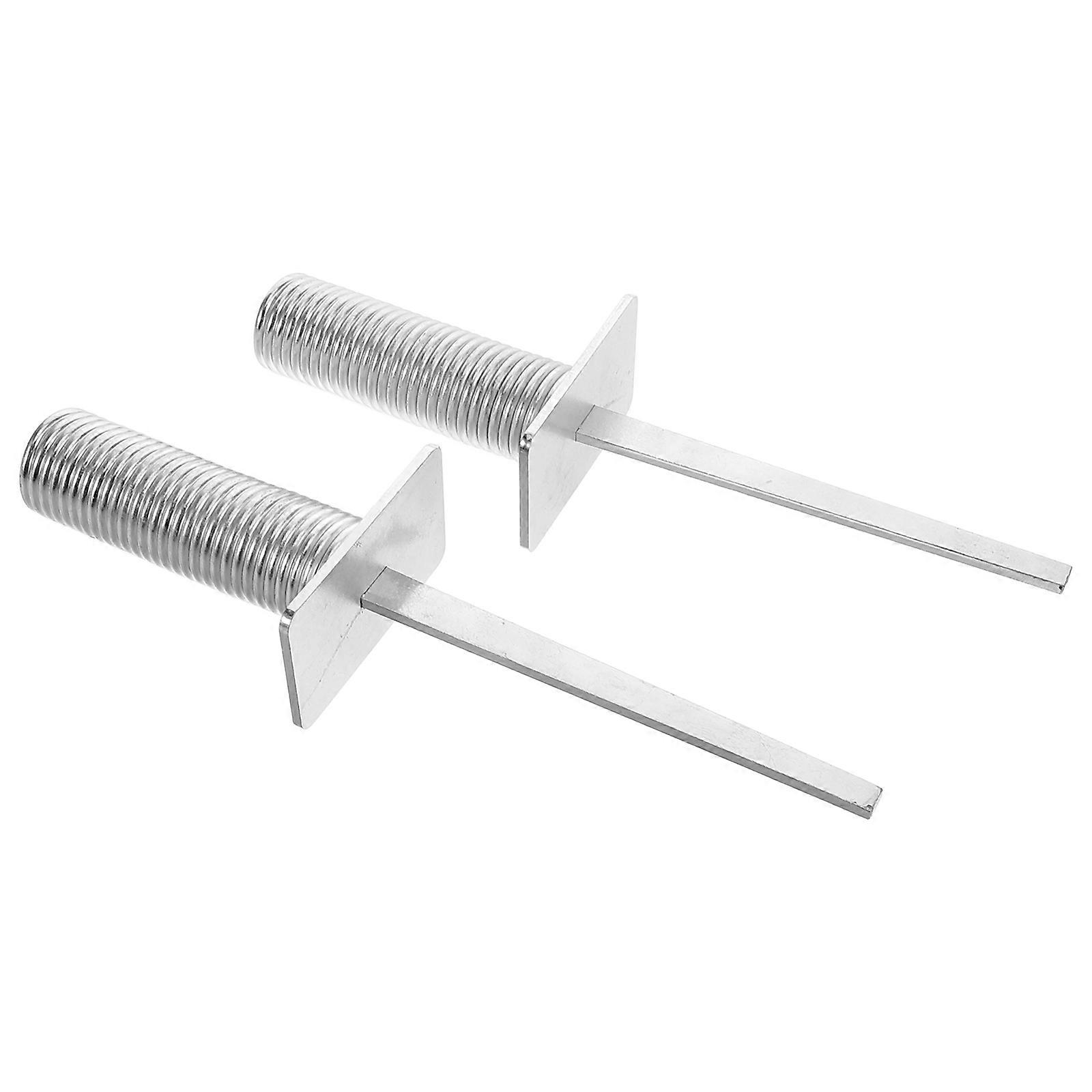 Ground Stake For Corner Flag Soccer Practice Equipment Football Field Marker Silver 2Pcs