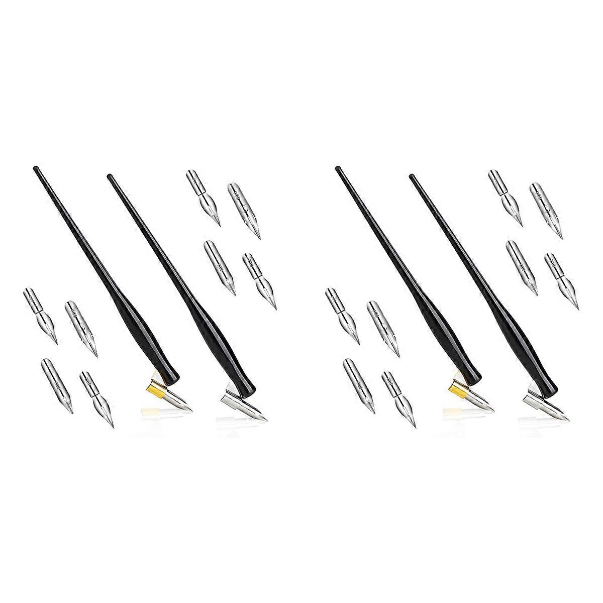 10PCS Oblique Calligraphy Dip Pen Set Comic Pen Nib Set