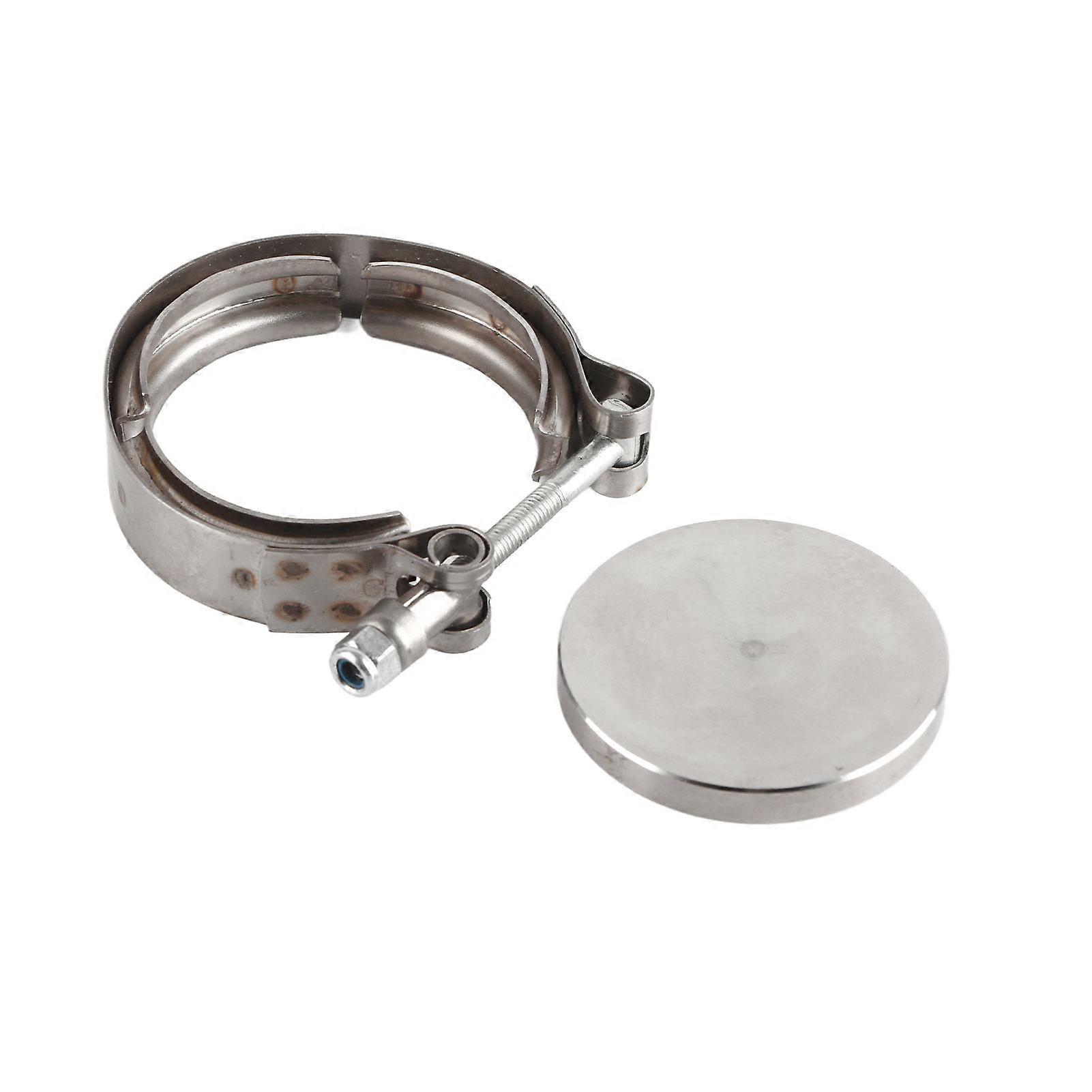 Wastegate Block Off Kit External Blockoff Flange Stainless Steel for 1.7in/1.8in V‑Band Wastegate