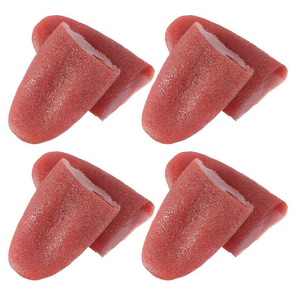 Fake Tongue Models Dark Red Irregular Shape April Fool's Day 8Pcs