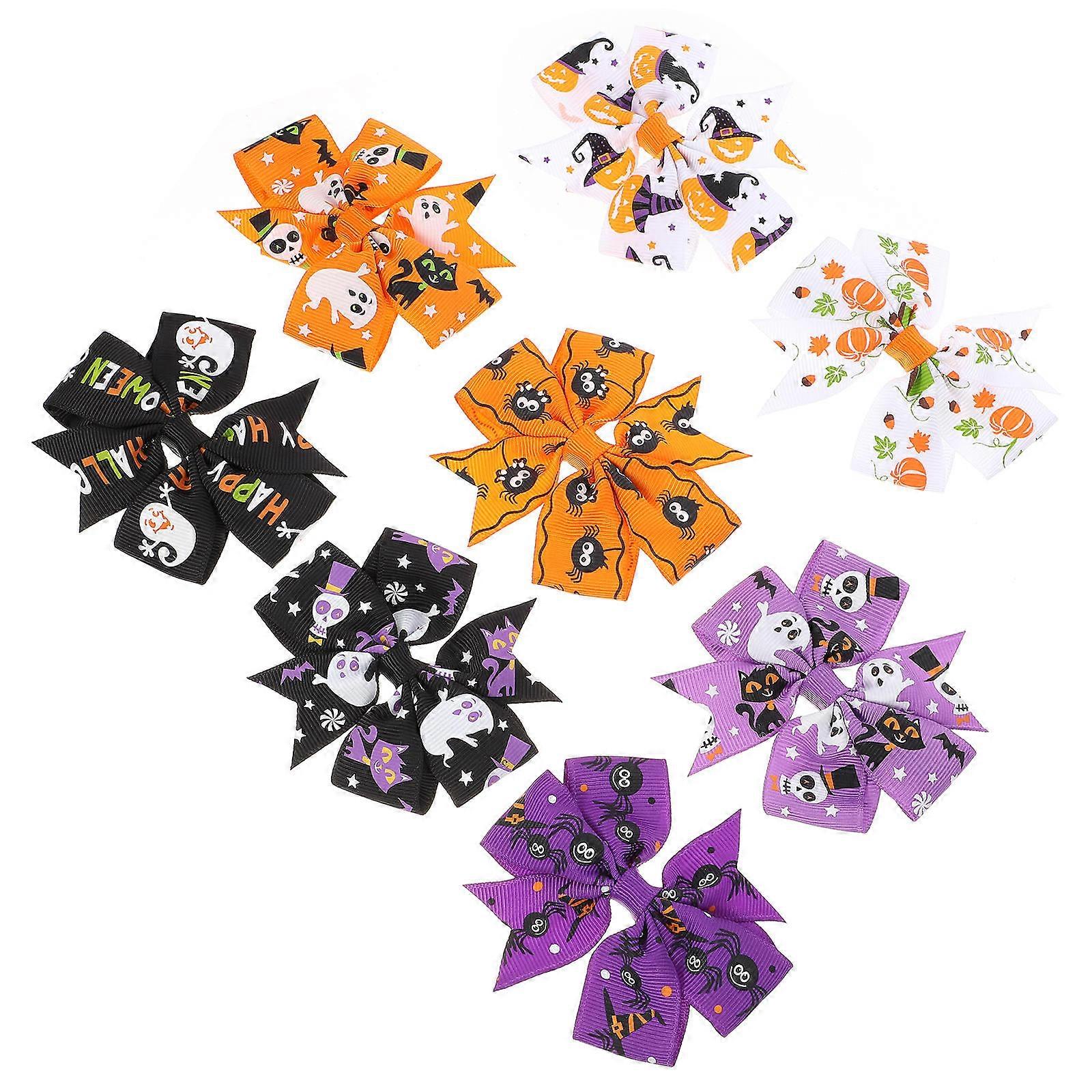 Polyester Bowknot Hair Clips for Stage Performance Masquerade Party Decorative 8Pcs