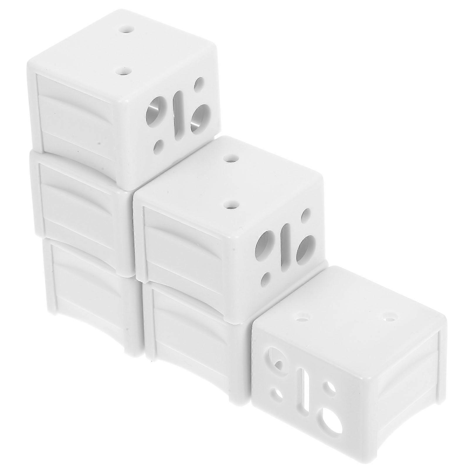 Blind Brackets for Window Mounting Curtain Holders 6Pcs White Plastic