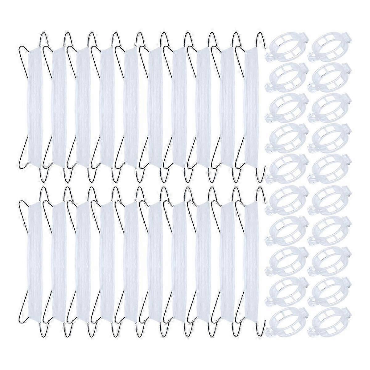 40pcs Tomato Hooks with String,Tomato Support Hooks with 33.3ft Twine
