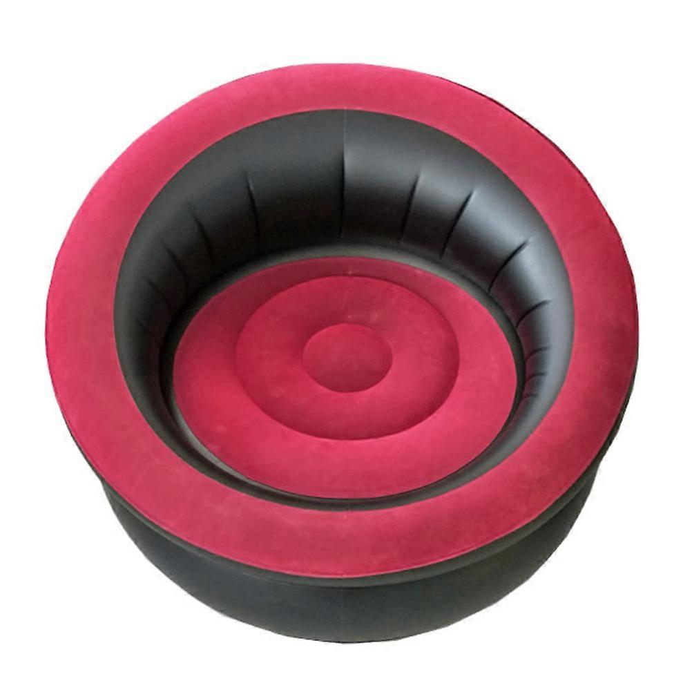 Inflatable Sofa Foldable Stool Portable Lightweight Outdoor Camping Seat Red