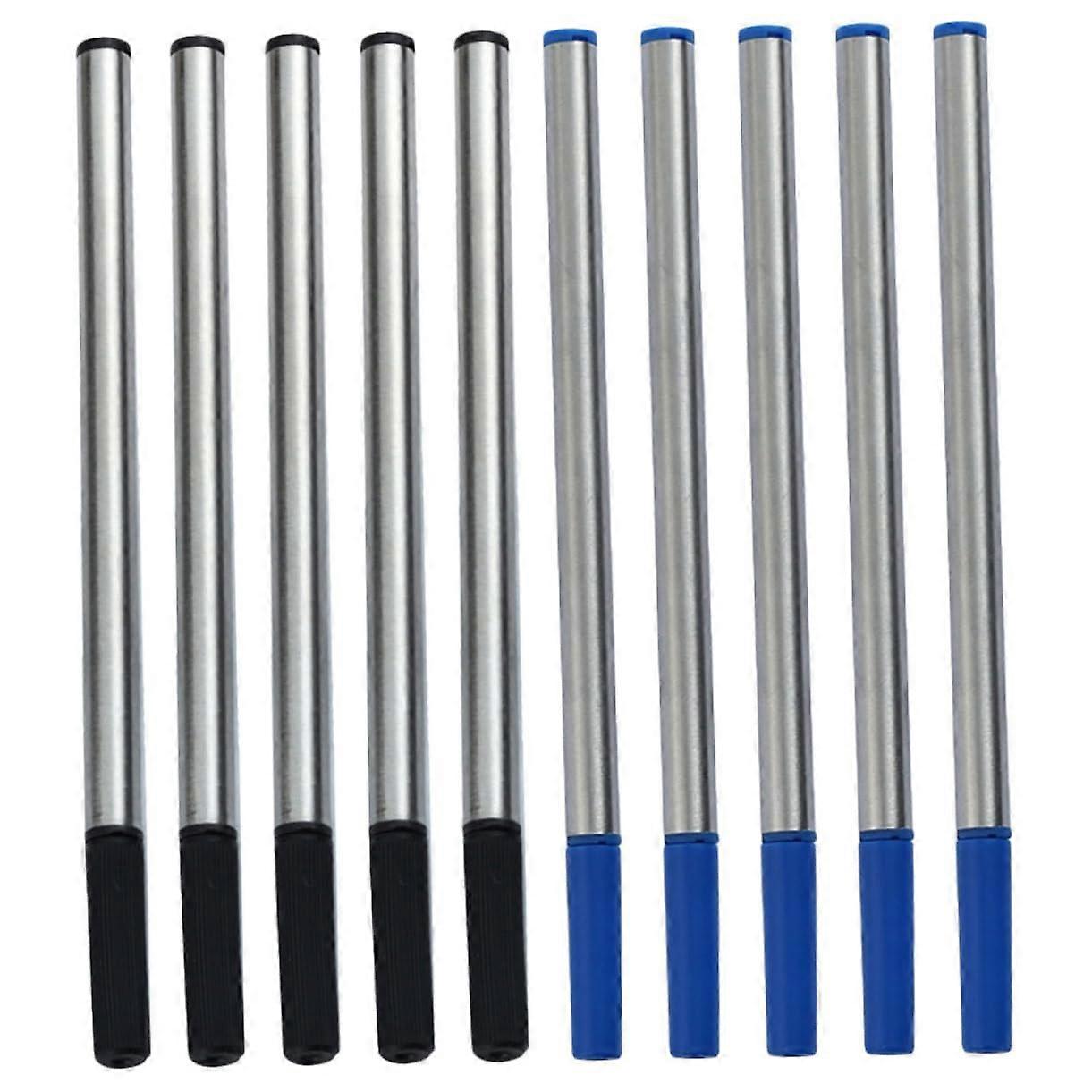 10Pack Gel Pen Refill, Metal Pen Replacement Refill with Deep Pigmented Ink for School, Signature Pens, and Markers, Standard Ink Refill