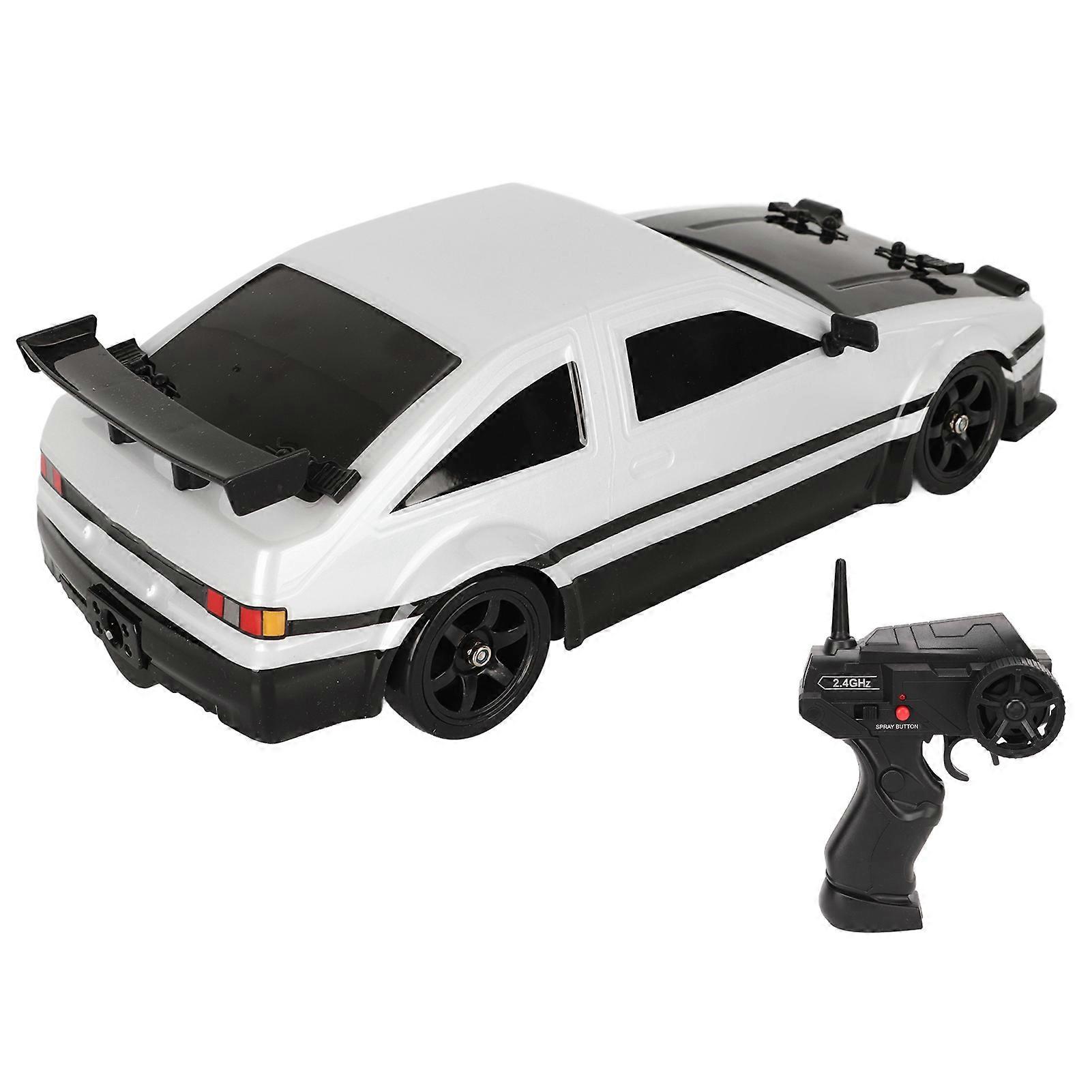 1/16 Remote Control Car Model 4 Wheel Drive 2.4Ghz PVC Shell Simulated RC Drift Car with 2 Sets of Tires 