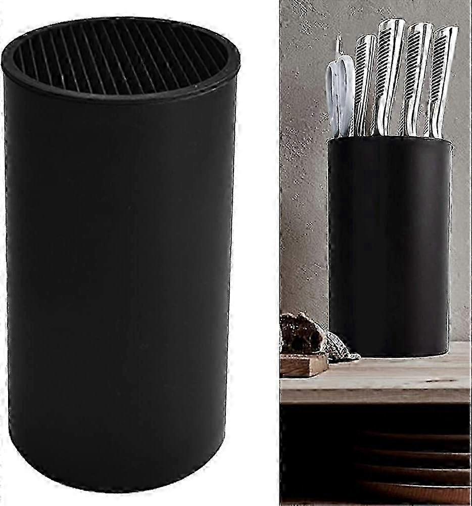 Knife Block,Round Knife Holder Only Knife Storage Stand Keep Organized and Cleanblack SZRG A-D