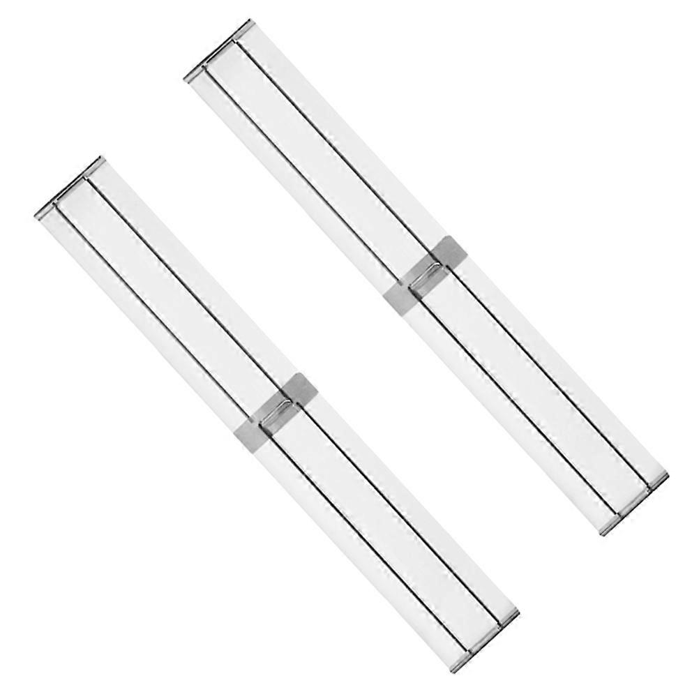 Plastic Drawer Partition Board Organizing Home Use Transparent 52X8X1.5CM Storage 2Pcs