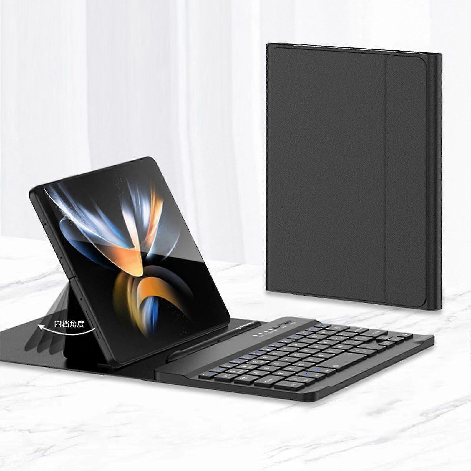 Leather Fold Stand Keyboard For Samsung Galaxy Z Fold 2 3 4 Bluetooth Wireless Keyboard With Stand and Pen Slot Case Cover