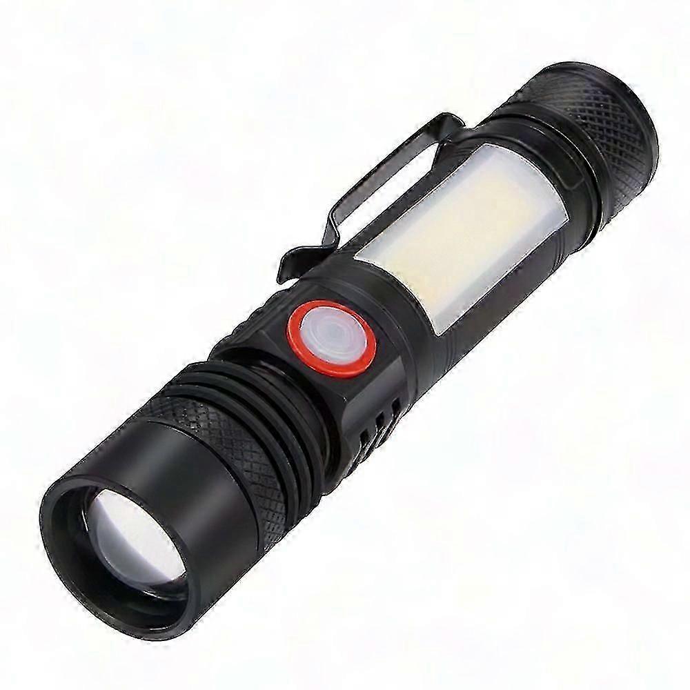 Waterproof LED Flashlight with Magnet and Zoom Function