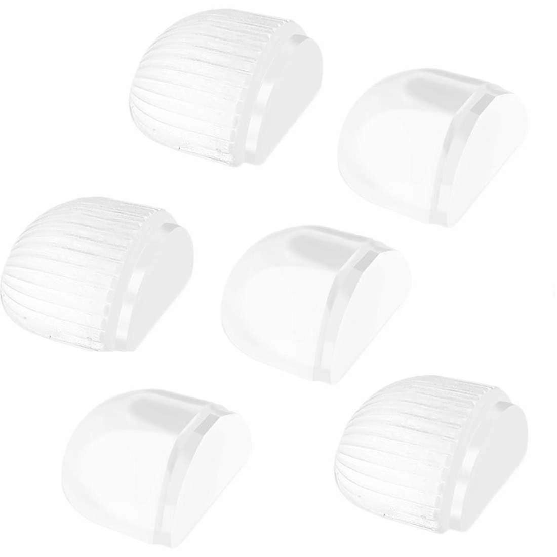 Pack of 6 Transparent Floor Door Stops, SelfAdhesive for Hard Floors