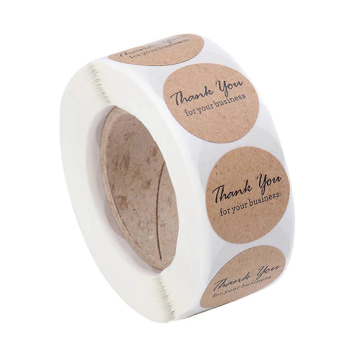 Round Kraft Paper Sticker Sealing Decoration Multi Color Approx 2 5cm In Diameter Self Adhesive Baking Packaging Envelope Gift Box 1 Roll 500Pcs