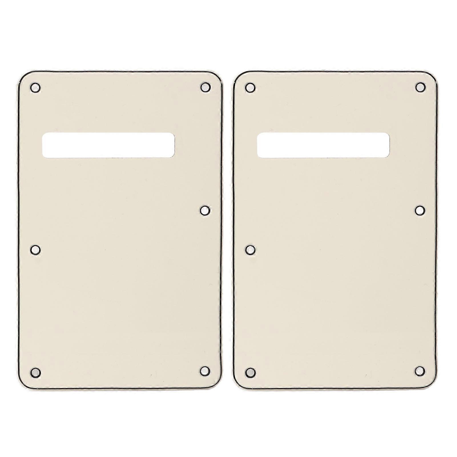 2Pcs Electric Guitar Backplate Pickguard Cover Music Instruments Parts Accessories Beige