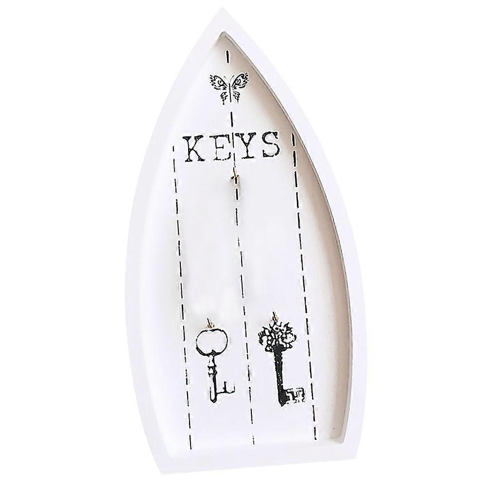 Mediterranean Style Key Hanging Organizer with White Plastic Backboard 1Pc