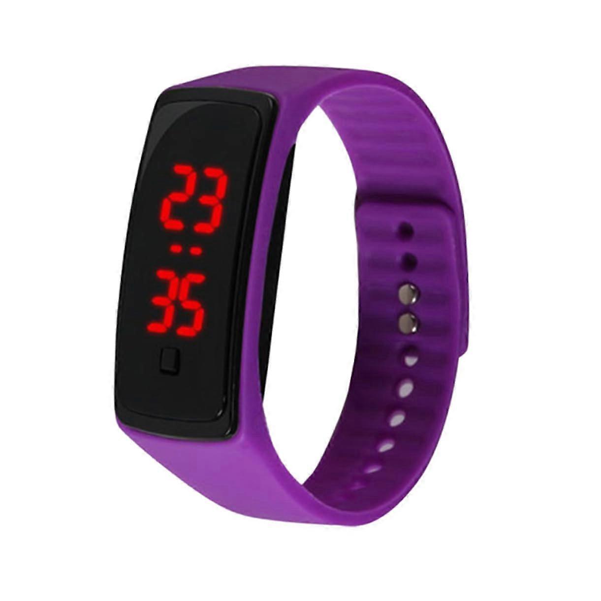 LED digital watch with silicone strap, unisex sports watch for school and leisure, easy to set up with LED display for...