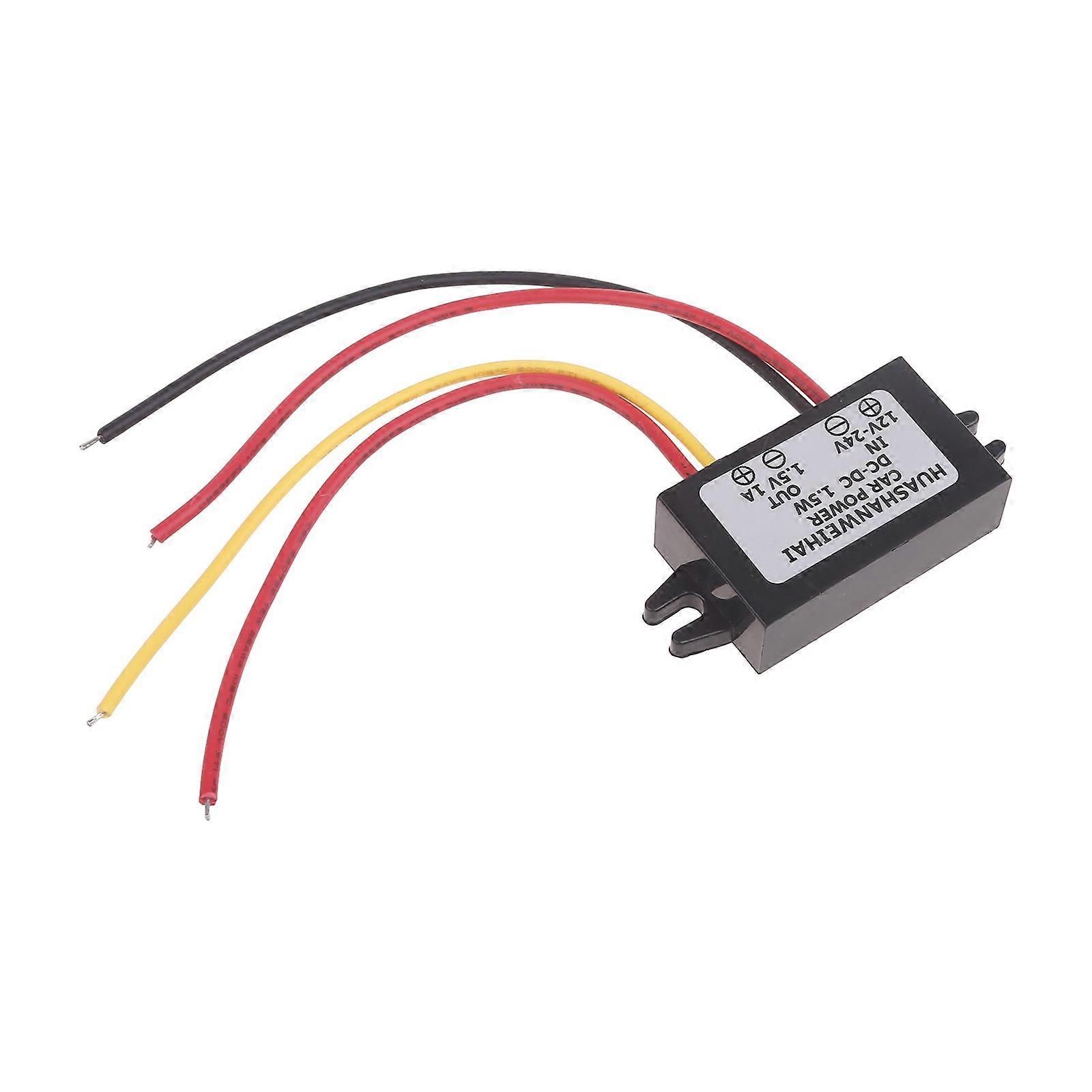 Versatile 12 24V to 1.5V Step Down Module, Waterproof, Suitable for Clocks and Thermometers Multicolor