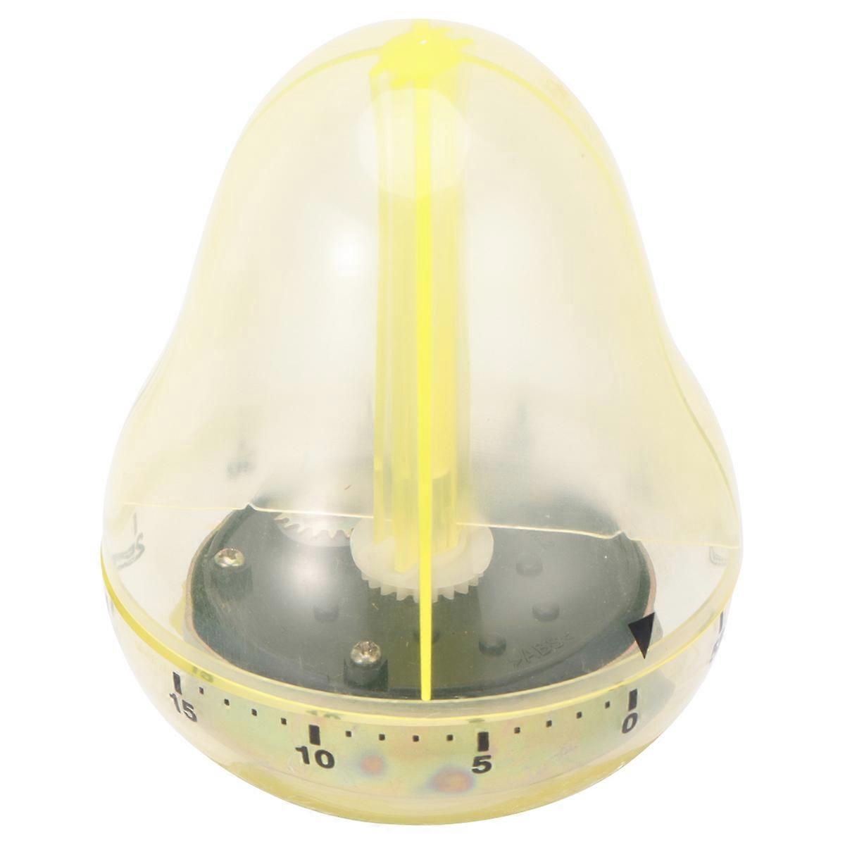 Mechanical Countdown Timer Kitchen Reminder Concentration Aid Yellow 8x8cm 60 Minutes 1Pcs