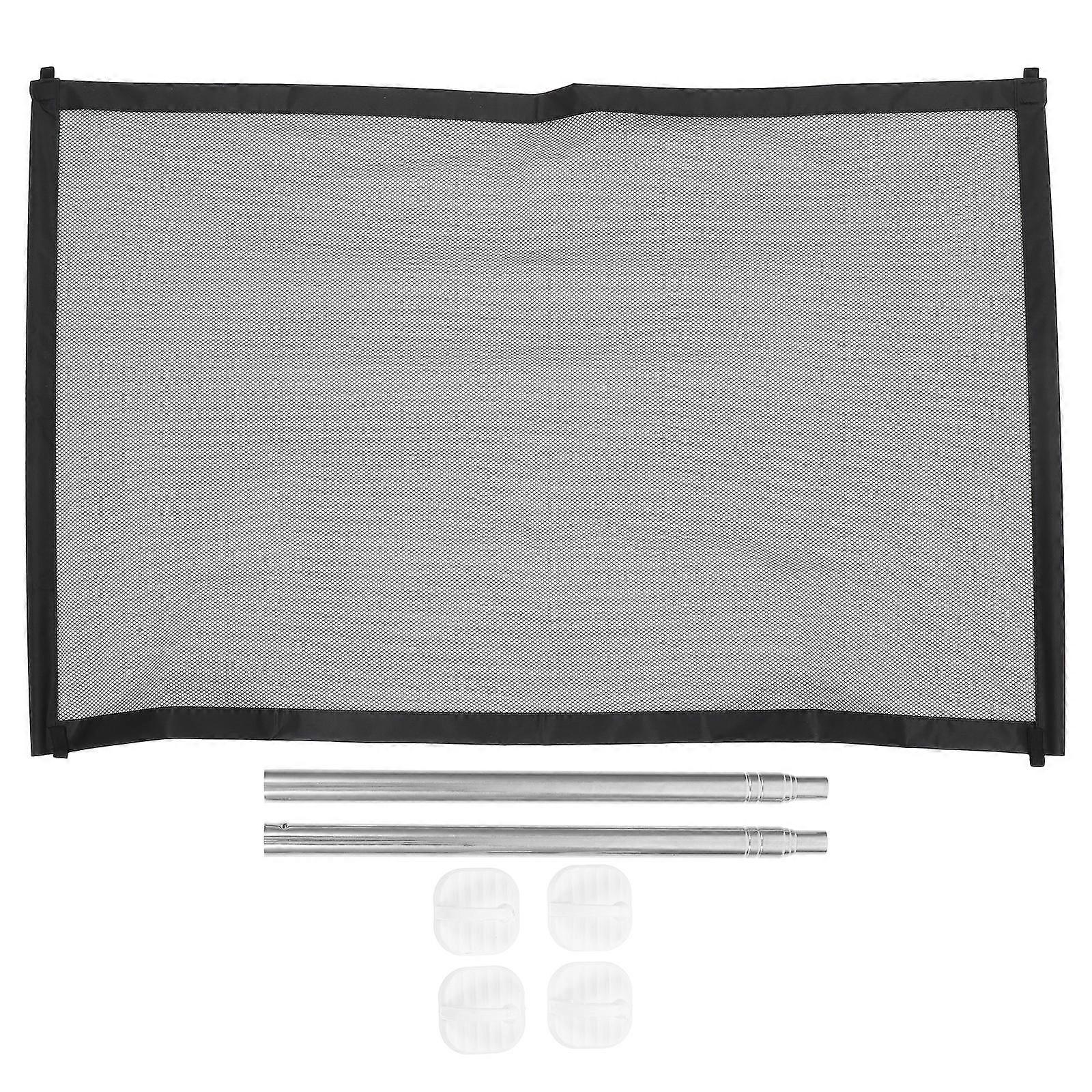 Indoor Dog Barrier Pet Isolation Fence Kitchen Dining Area Use Black 1Set