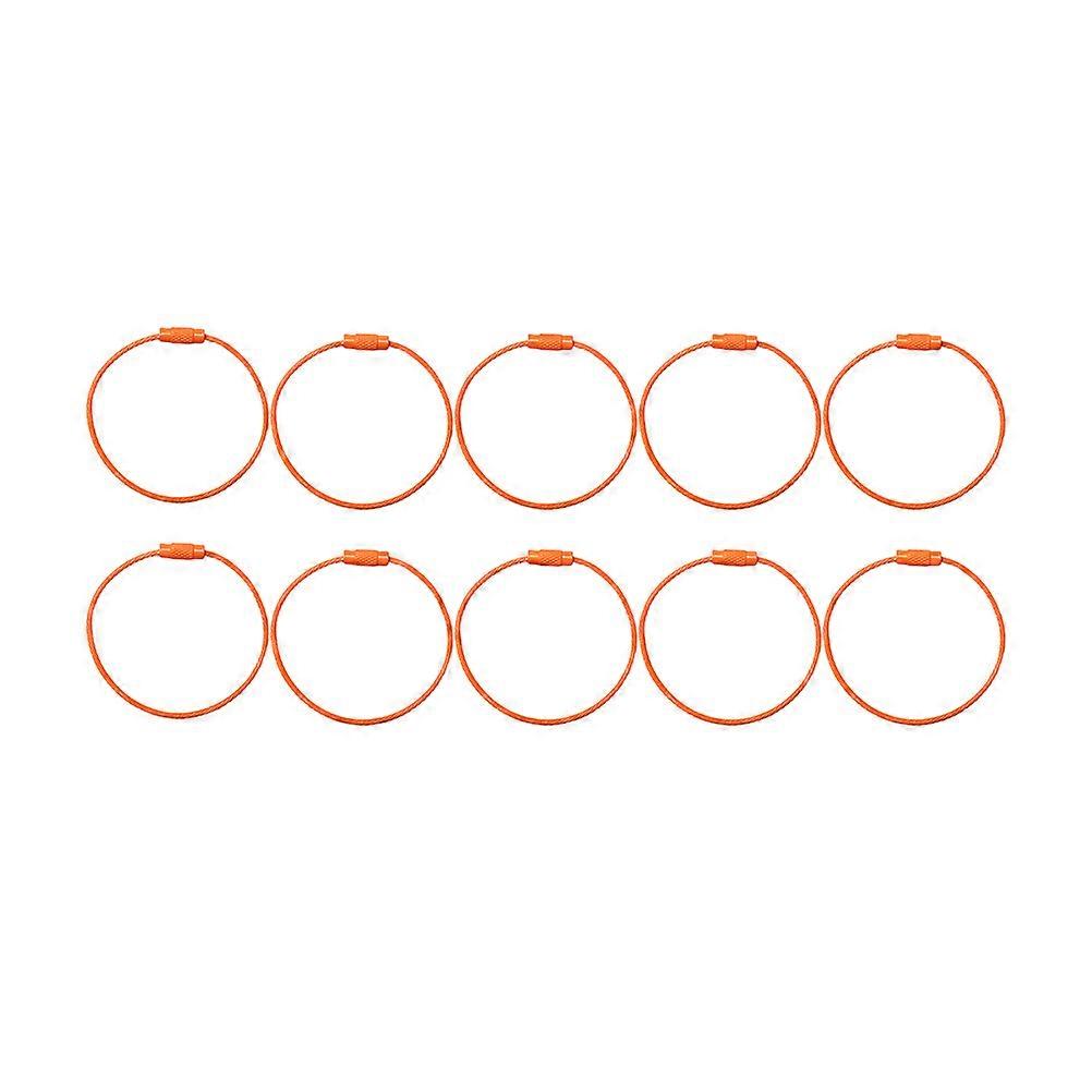 Orange Key Chain Parts with Smooth Surface Durable and Lightweight for Decoration