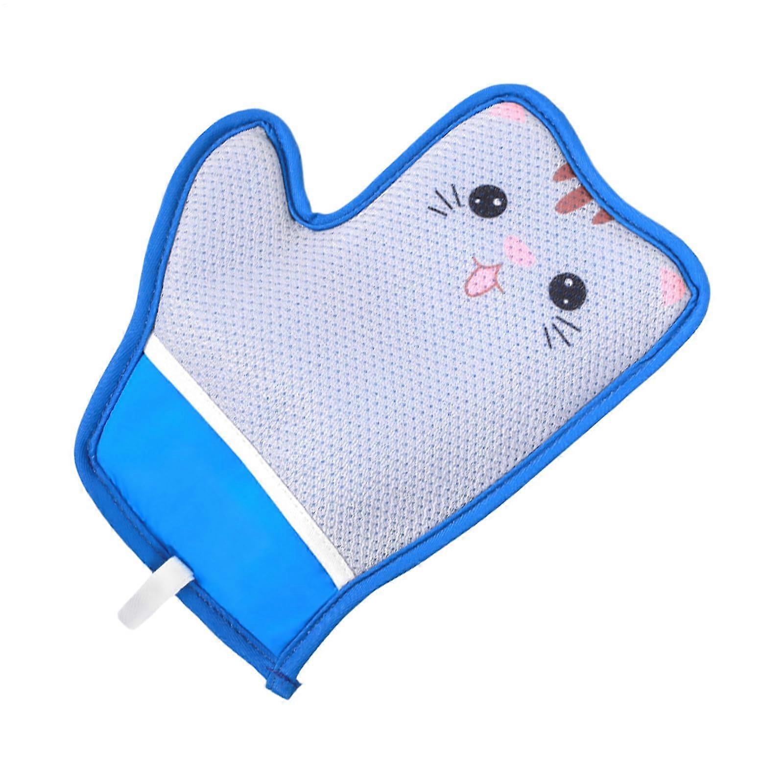Grooming Gloves for Pets, Soft Static-Shedding Remover With Gentle Massage And Scrubbing Shampoo Bath Time Coat Cleaner