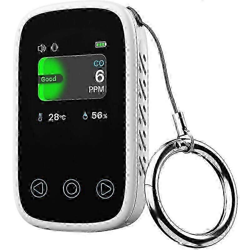 2025 Carbon Monoxide Detector [3 in 1] with HD Touch Screen - Laptable and Rechargeable CO Monitor with Temperature and Humidity Sensor hk