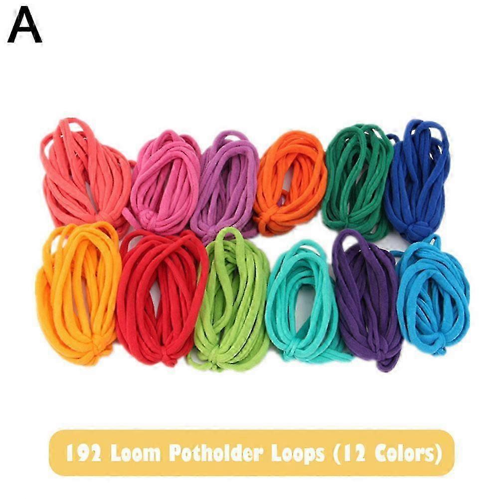2025 192pieces Weaving Loom Loops, Elastic Potholder Loops, Assorted Colors