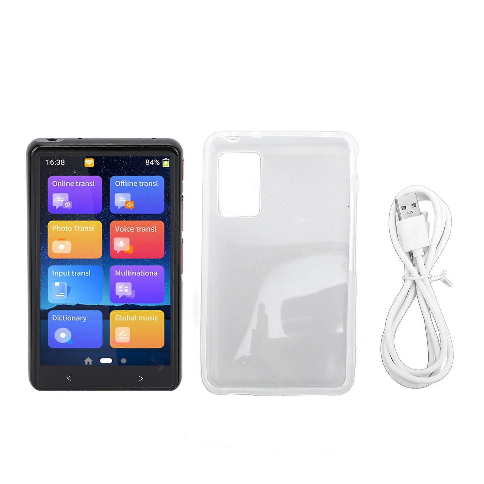 Language Translator Device Support WiFi Hotspot Online 140 Languages Offline 19 Languages Photo Translation Built In MP3 Player Black