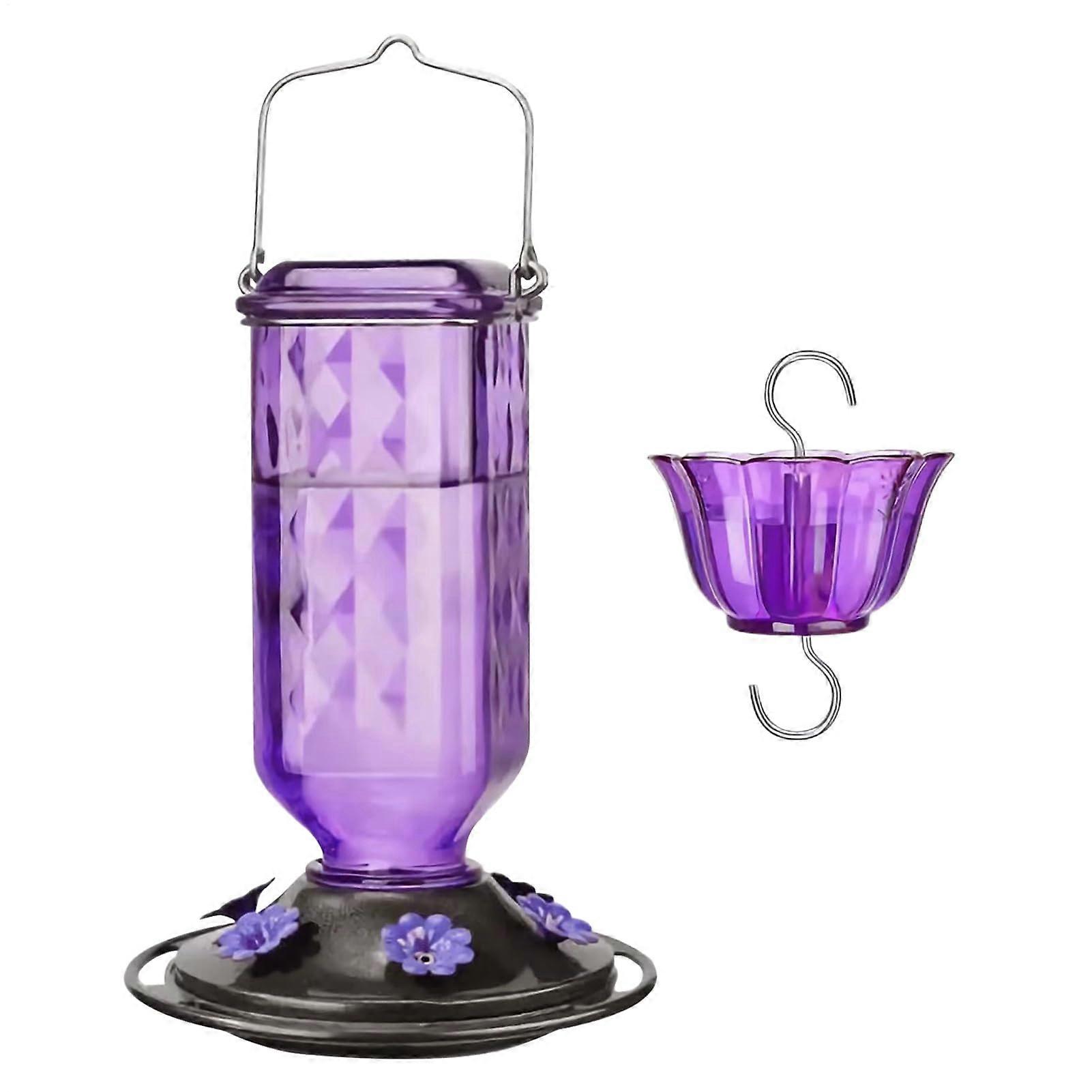Bird Feeder For Terrace Hanging Glass Feeder Leakproof Hummingbird Bottle With Multiple Openings Garden Decor