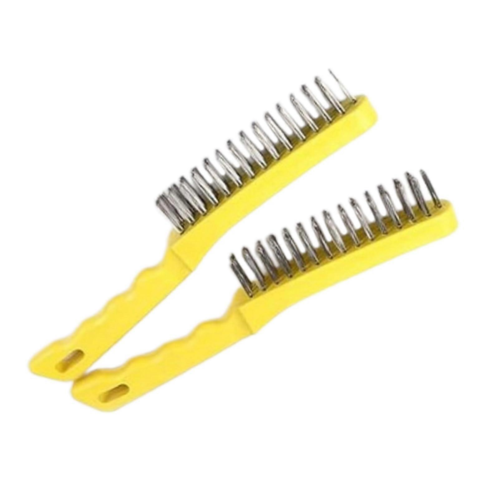 Stainless steel wire scratch brush, nonslip handle, rust remover for welding, removal, and rust cleaning