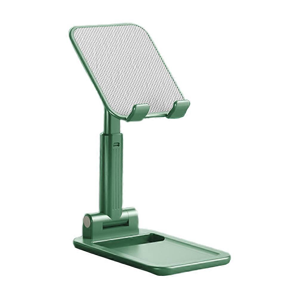 Adjustable Tablet Phone Holder for Home Green ABS Silicone Material Frees Hands While Watching 4.7 Inches to 11 Inches