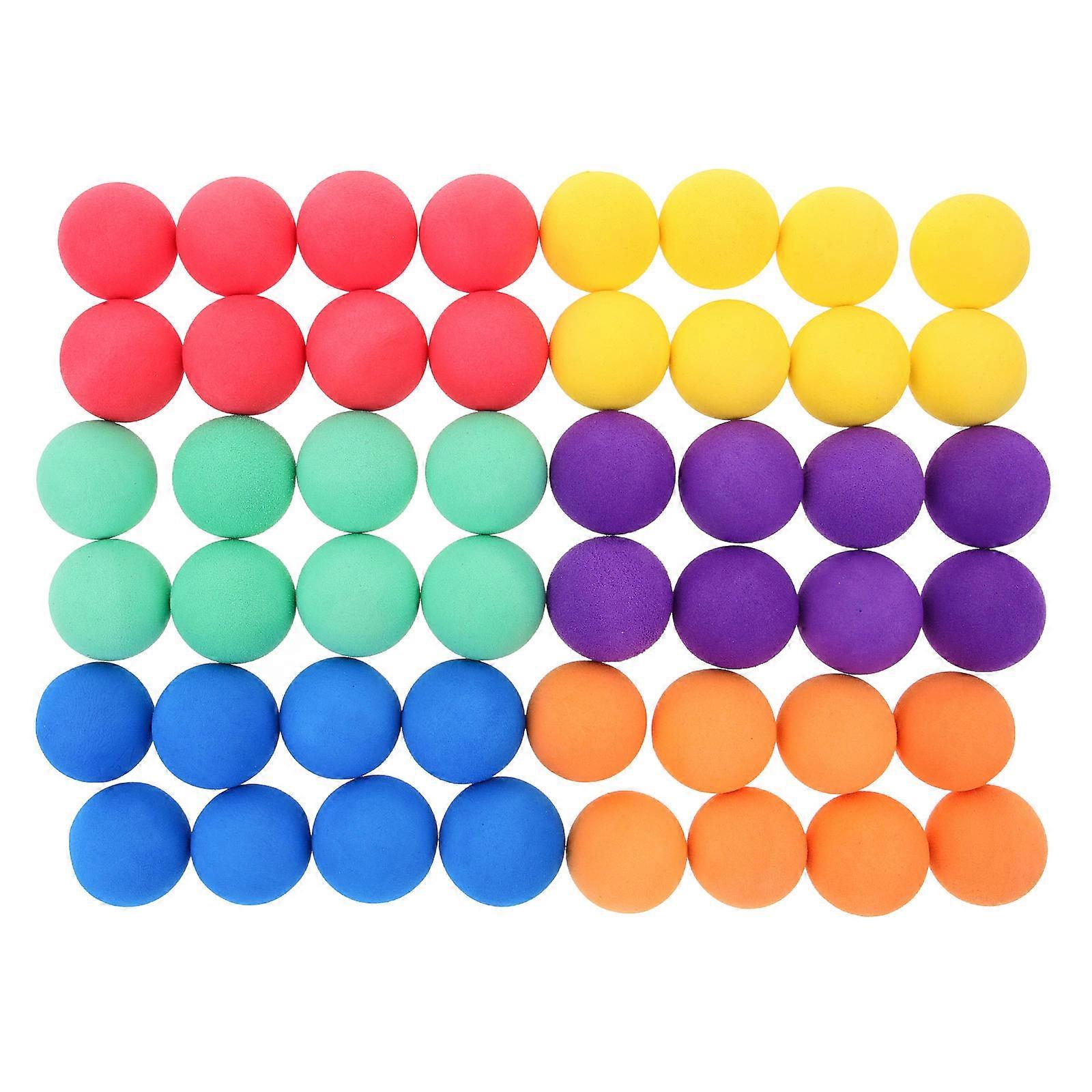 EVA Sponge Balls for Kids Assorted Color Stress Relief Toys for Indoor Outdoor Play Party Favors 48 Pieces