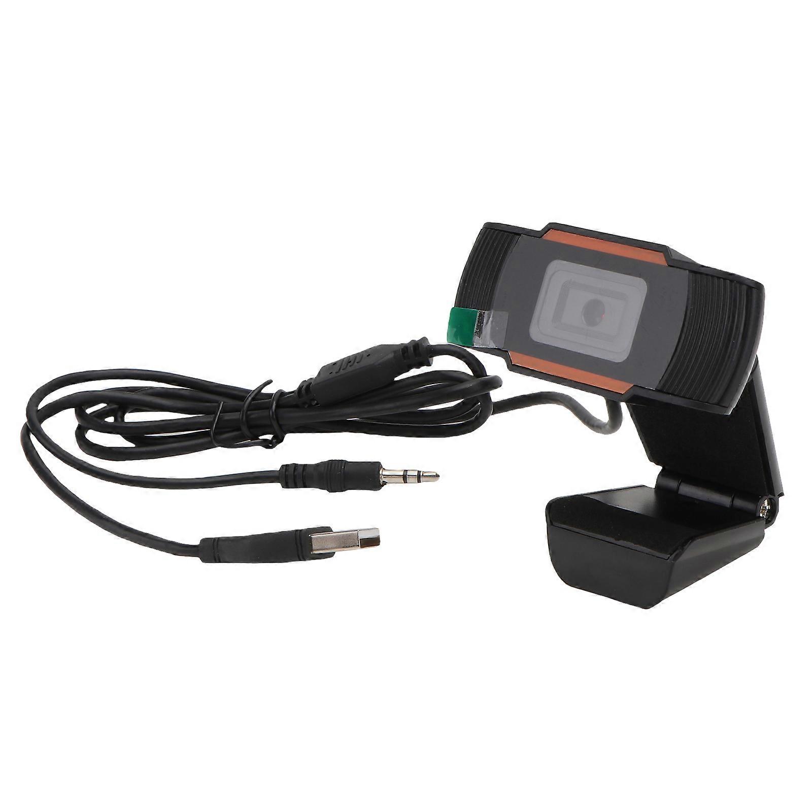 Black USB PC Webcam with Built-in Microphone and Rotatable Head for PC Use 0.3MP 8CMinfinity