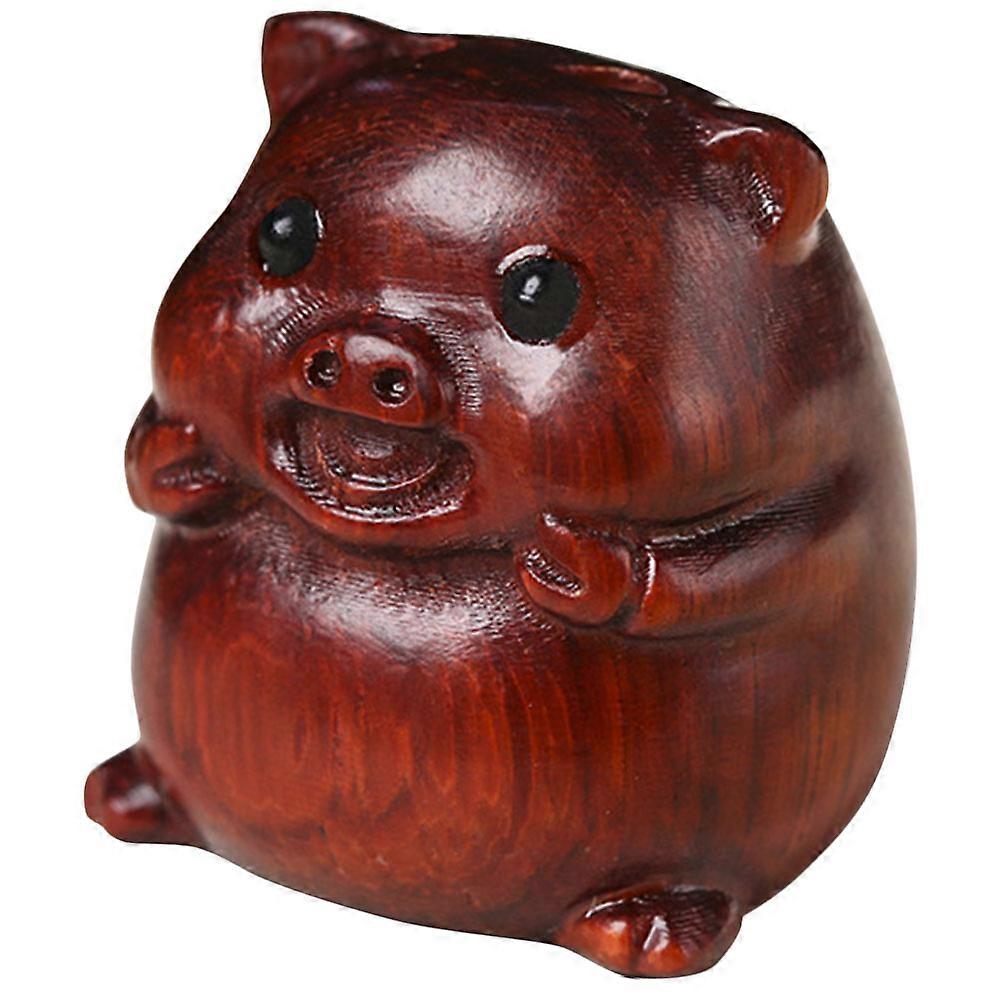 Cute Pig Keychain Pendant, Natural Zodiac Pig Decorative Key Ring, Craftsmanship Material for Key Organization and Desktop Decoration
