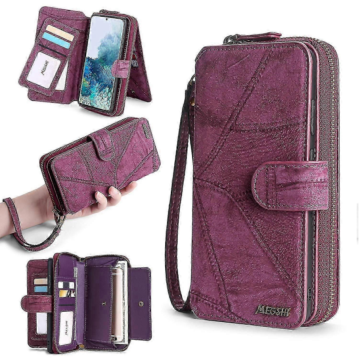 Magnetic Leather Wallet Case Multifunction Phone Protective Case For Iphone
