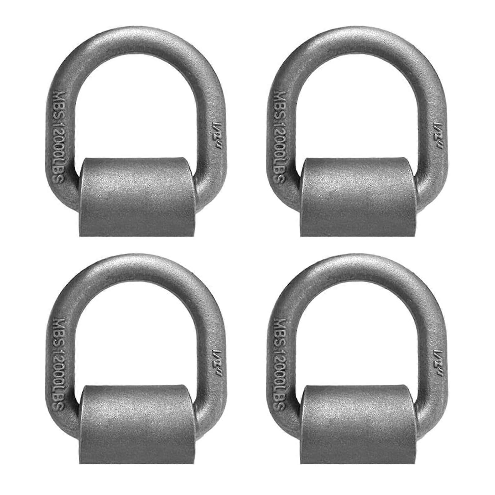 1/2 Inch D-Rings For Trailers High-Strength Tie-Down Rings 12000 Lbs Welded-On D-Rings Down Anchors