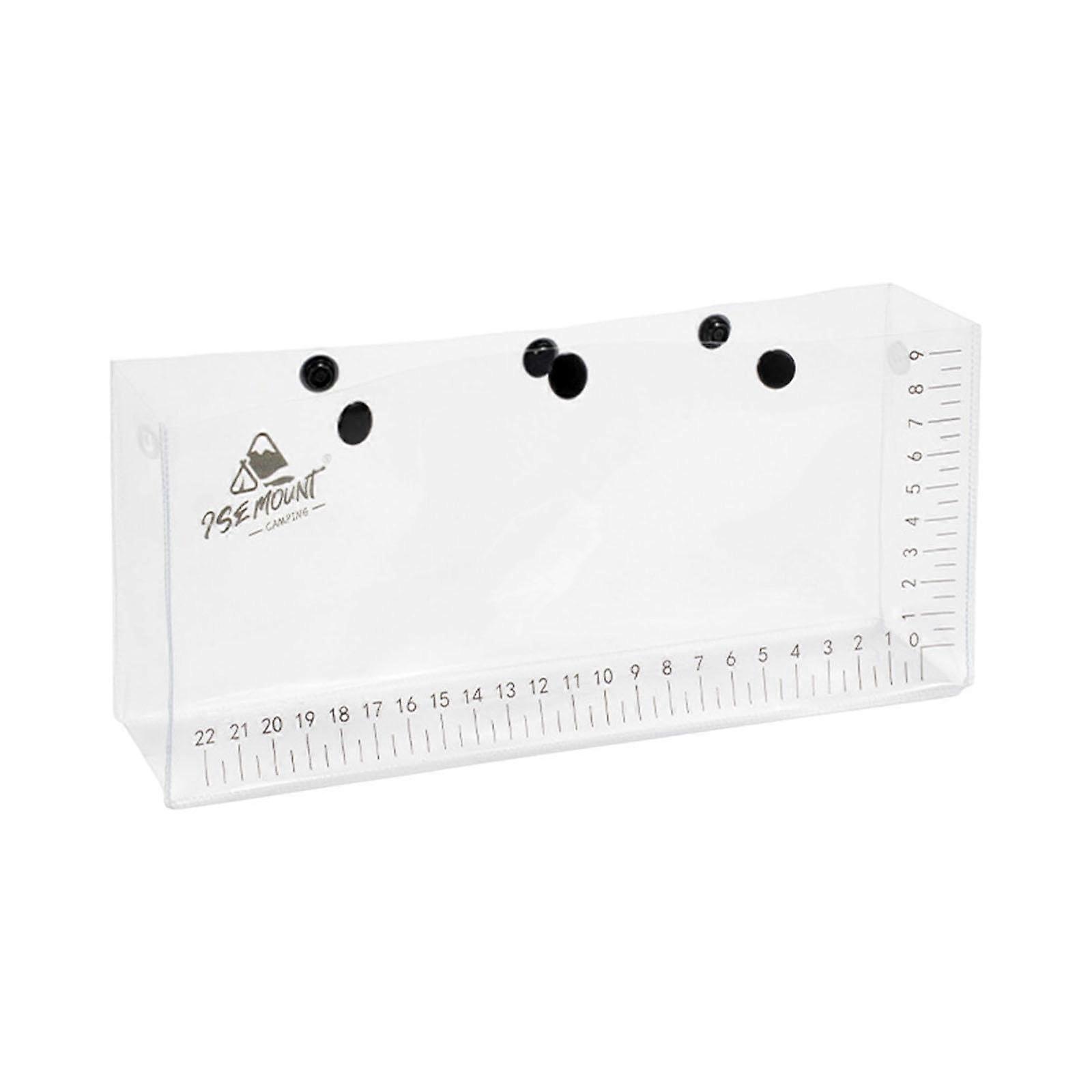 Fish Viewing Bag Storage Bag Snap Lock Clear Fishing Accessories Lightweight Foldable PVC Fish Breeding Box with Scale