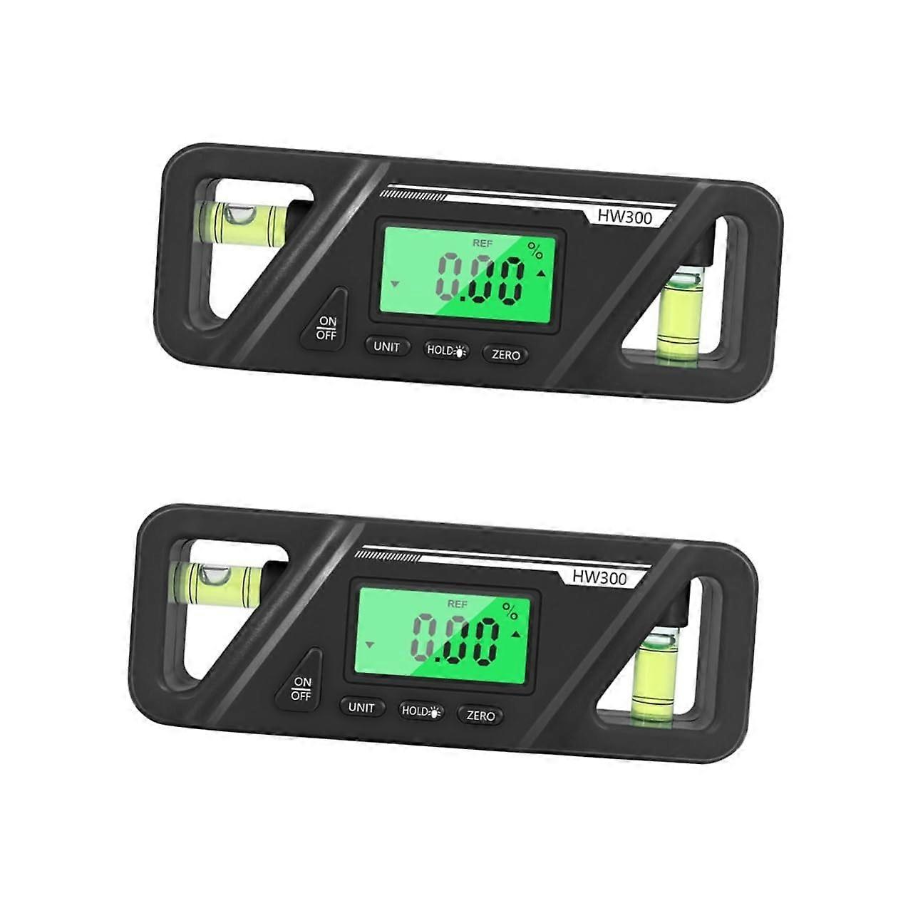 Inclinometer and Spirit Level with LCD Display Magnetic Angle Gauge 2Pcs