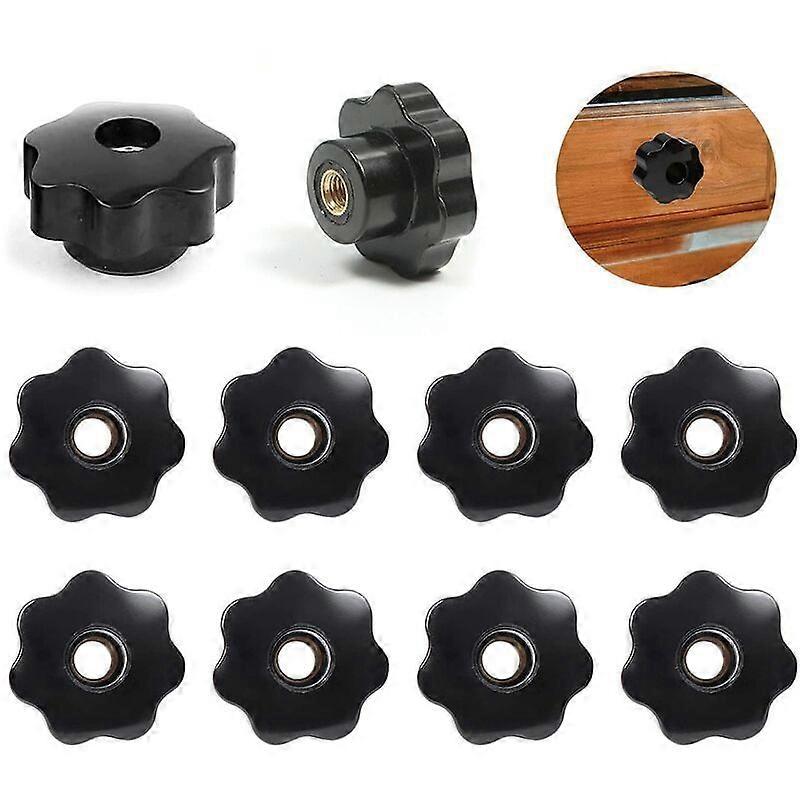 M8 Nut - Pack of 10 Practical Clamping Nuts - Internal Thread - Plastic Thread - For Machine Tools, Mechanical Devices