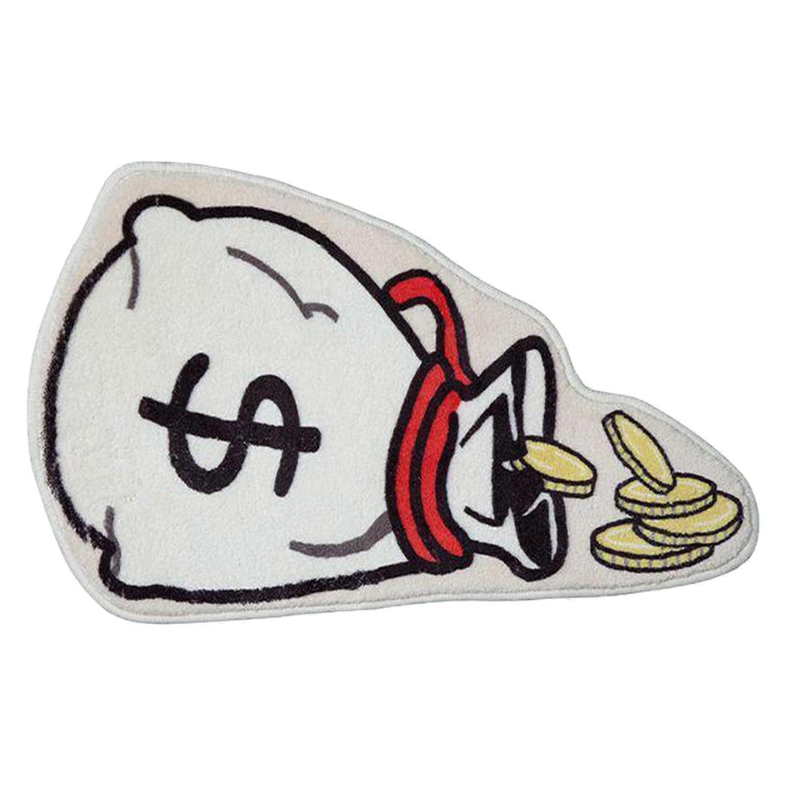 Badezimmer Teppich 60x90cm Weiß Kunst Gemütliche Fußmatte Funky Türmatte Badematte für Eingangsbereich und Nachttisch